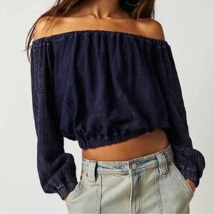 NWT We The Free Parfait Bubble Crop Top
